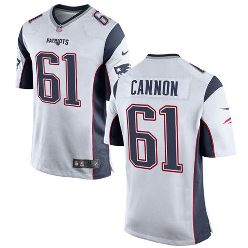 Men New England Patriots #61 Marcus Cannon Nike White Alternate Game NFL Jersey->new england patriots->NFL Jersey